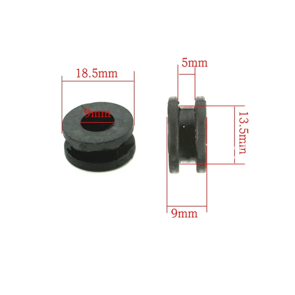 10pcs M6 Motorcycle Buffer Washer, Windshield Rubber Pad, Car Plate Rubber Pad, Pressure Reducing Pad, Shell Pad, Shock Absorber