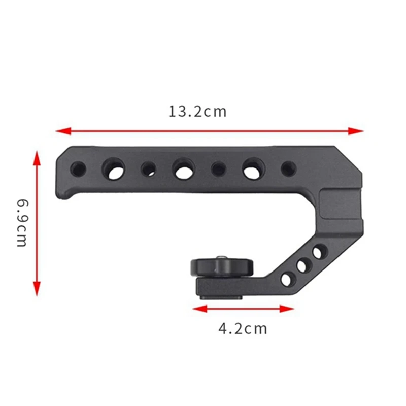 Universal DSLR Camera Rig Top Handle 3 Cold Shoe Adapter Mount For LED Light Microphone Metal Handle Grip Parts