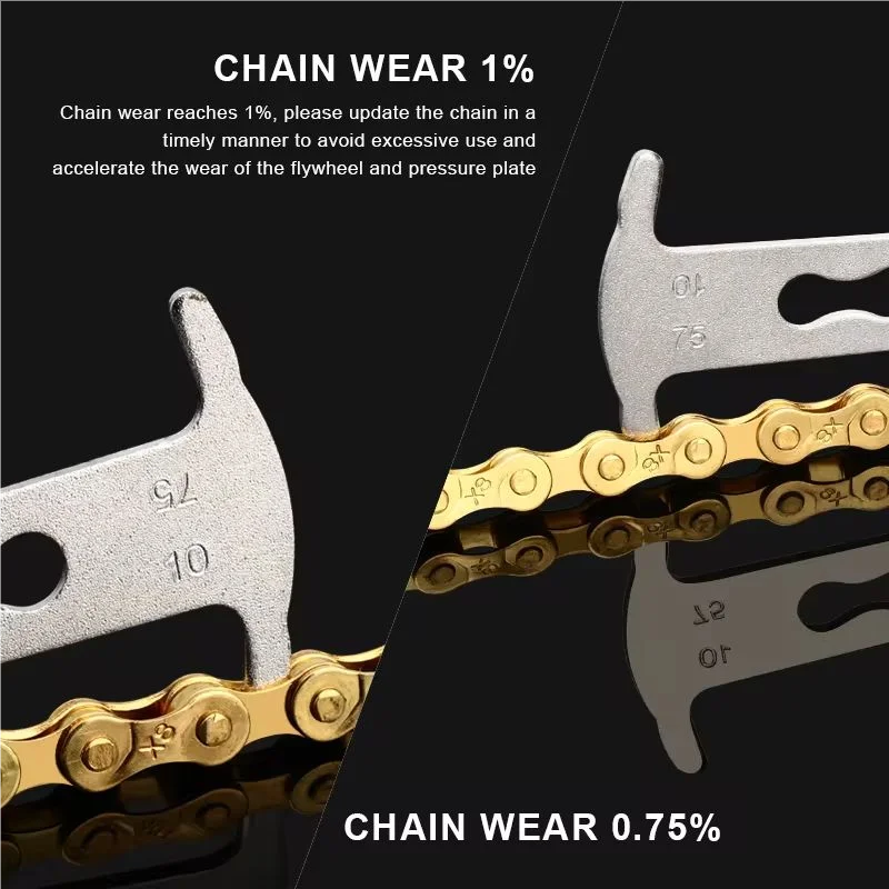 Fahrradkette Verschleißanzeige Checker Bike Gauge Messlineal Rennrad Kette Ersatz Reparaturwerkzeuge – Detail 5