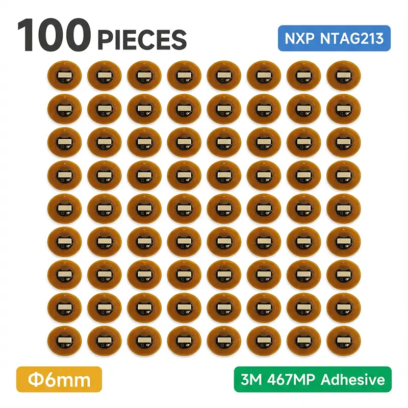 Diameter 6mm NXP NTAG213 NFC Tags  Programmable RFID Stickers Round Waterproof Flexible FPC NFC Labels for Phones Wearables - Image 8