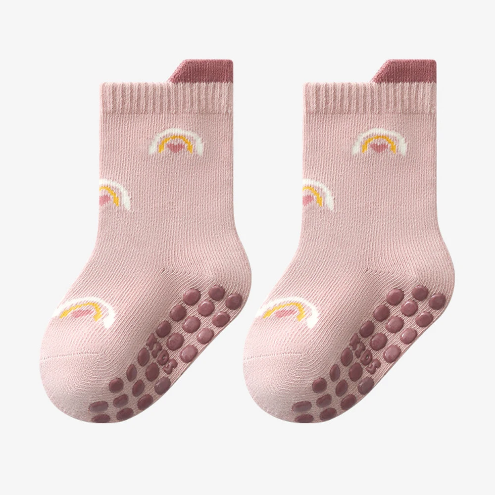 5 Paar Rutschfeste Babysocken mit Cartoon-Tiermuster, Kindersocken zum Laufen, Trampolinsocken, Bodensocken – Detail 10