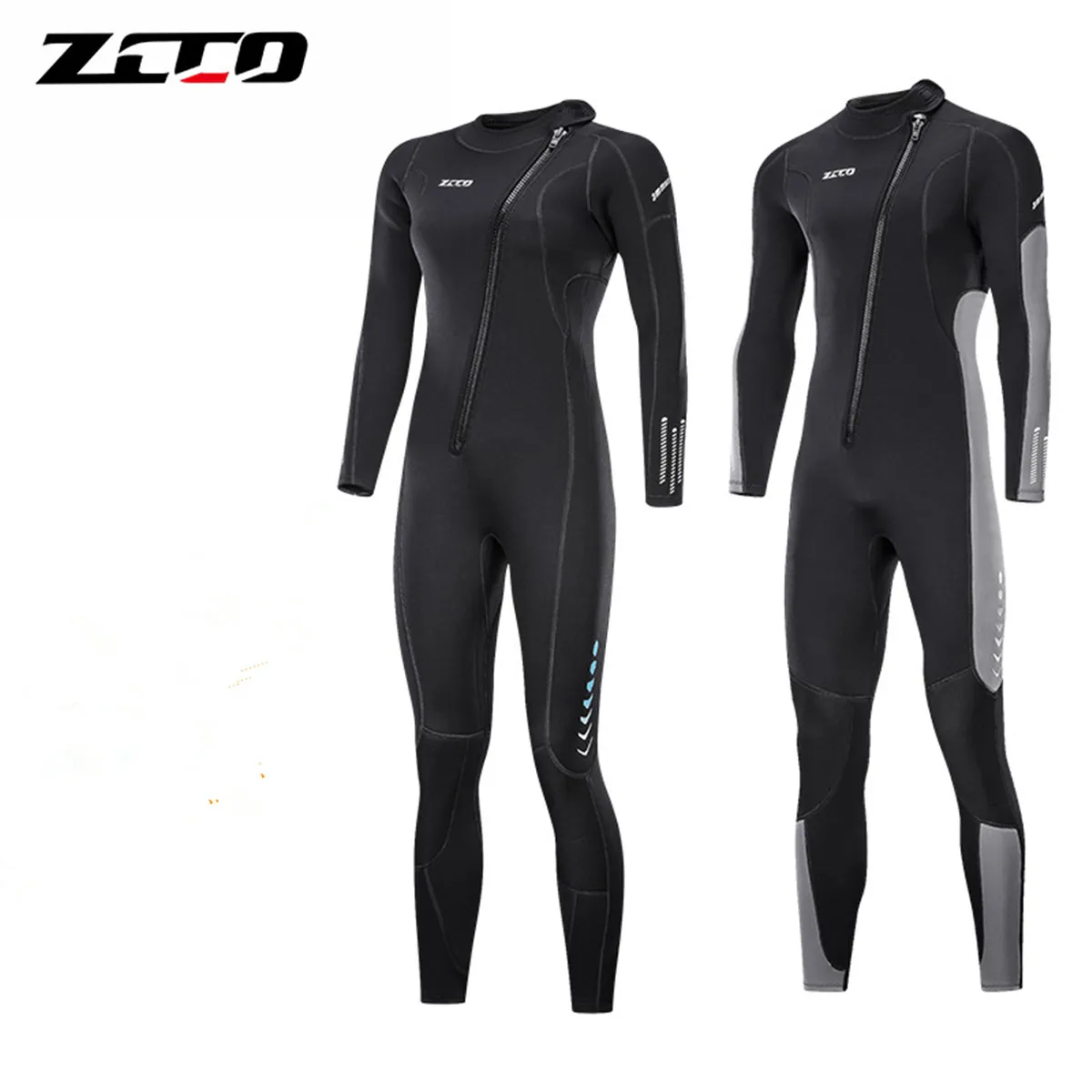 ZCCO Ultra Stretch 3mm Neoprene Wetsuit,Front Zip Full Body Diving Suit,one Piece for Men Women-Snorkeling,Scuba Diving Swimming