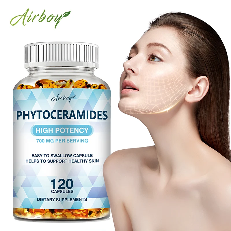 

Phytoceramides Capsules - Skin Moisturizing, Repairing, Reducing Wrinkles and Fine Lines, Restoring Skin Radiance, Anti-aging