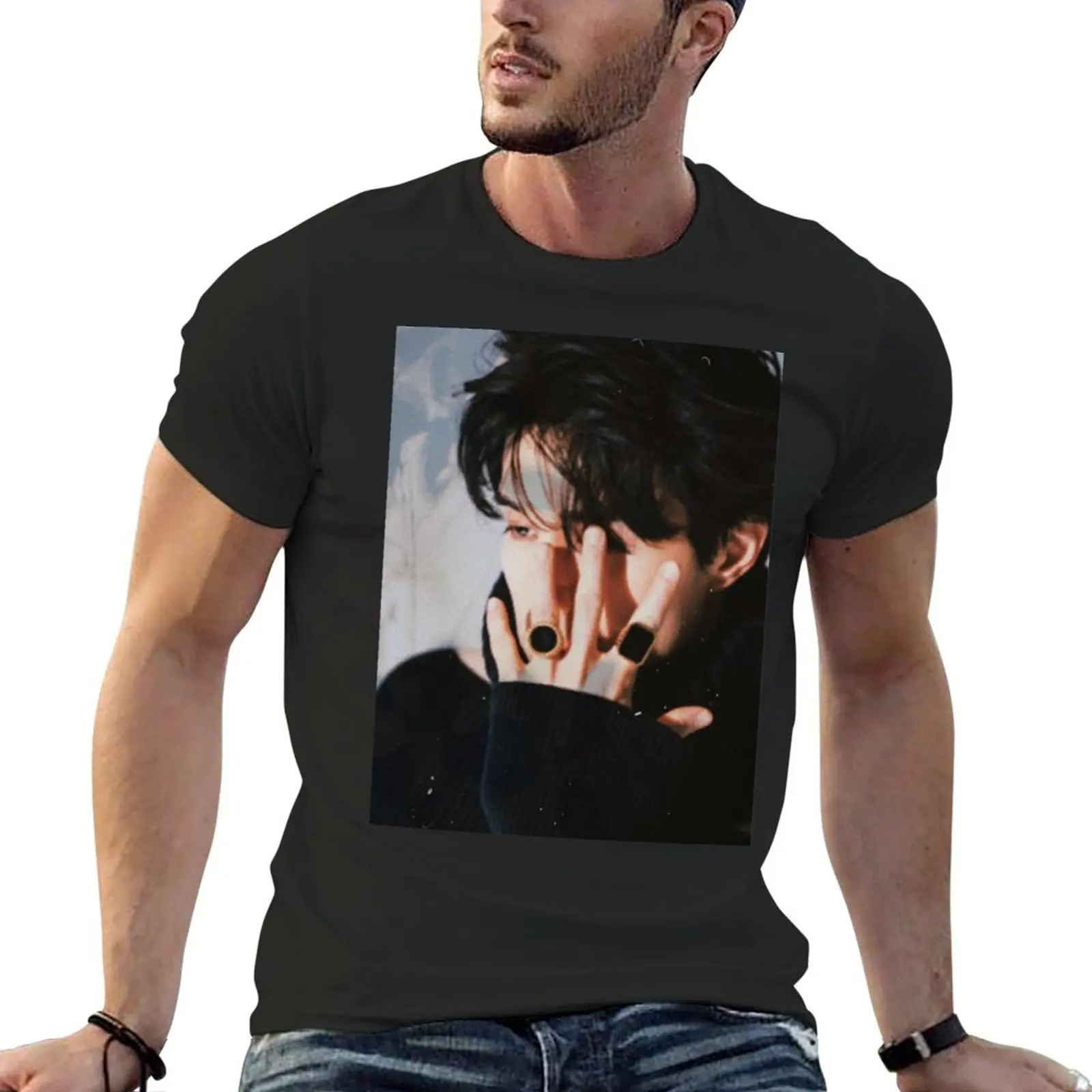 Lee Dong Wook T-Shirt basketball graphic tees vintage slim fit t shirts for men