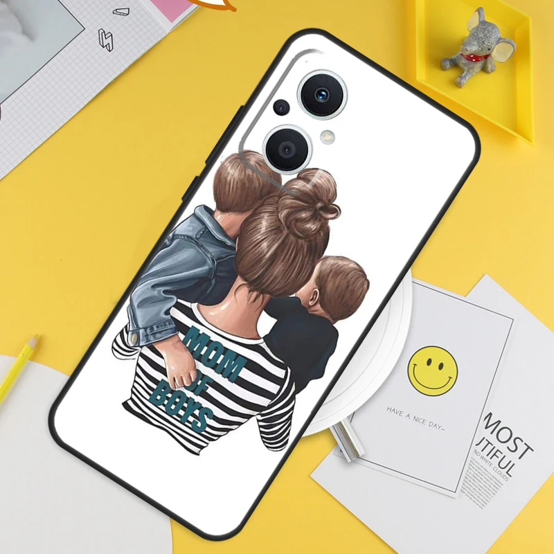 Baby Mom Daughter Girl Son Dad Case For OPPO Reno 7 8 8T 2Z 4Z 5Z 6 Lite 10 Pro OPPO Find X5 X6 Pro X2 Lite X3 Neo Cover