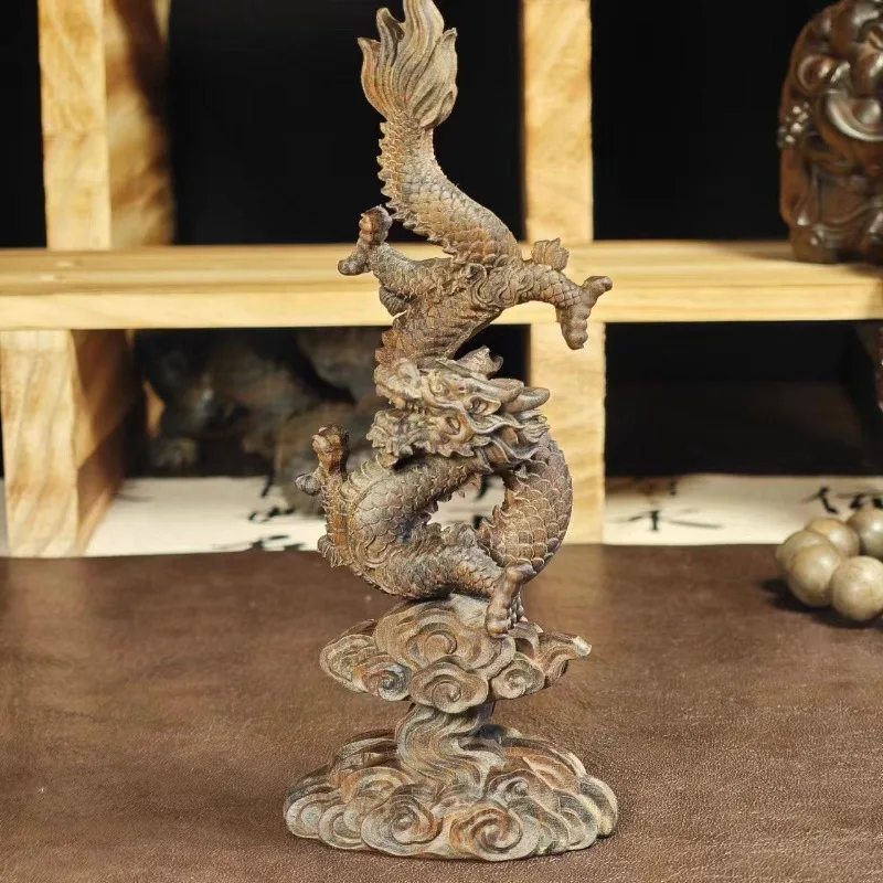 Hand-Cast Premium Metal Dragon Statue - 6.7