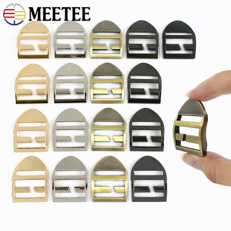 2/4/8/10Pcs 25mm 금속 가방 스트랩 버클 웨빙 백팩 벨트 트라이 글라이드 슬라이더 조절기 걸쇠 개 목걸이 링 후크 액세서리 썸네일 3