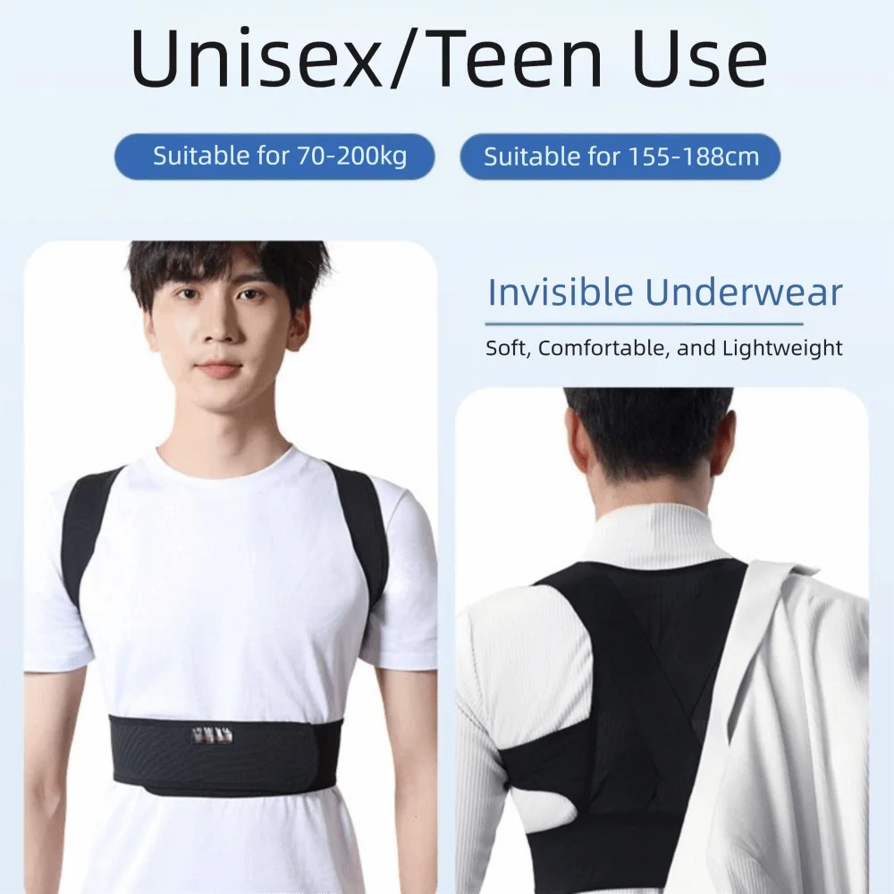 With Straps Anti Hunchback Posture Corrector Spinal Sitting Bent Waist Back Correction Posture Chest Forward Tilt