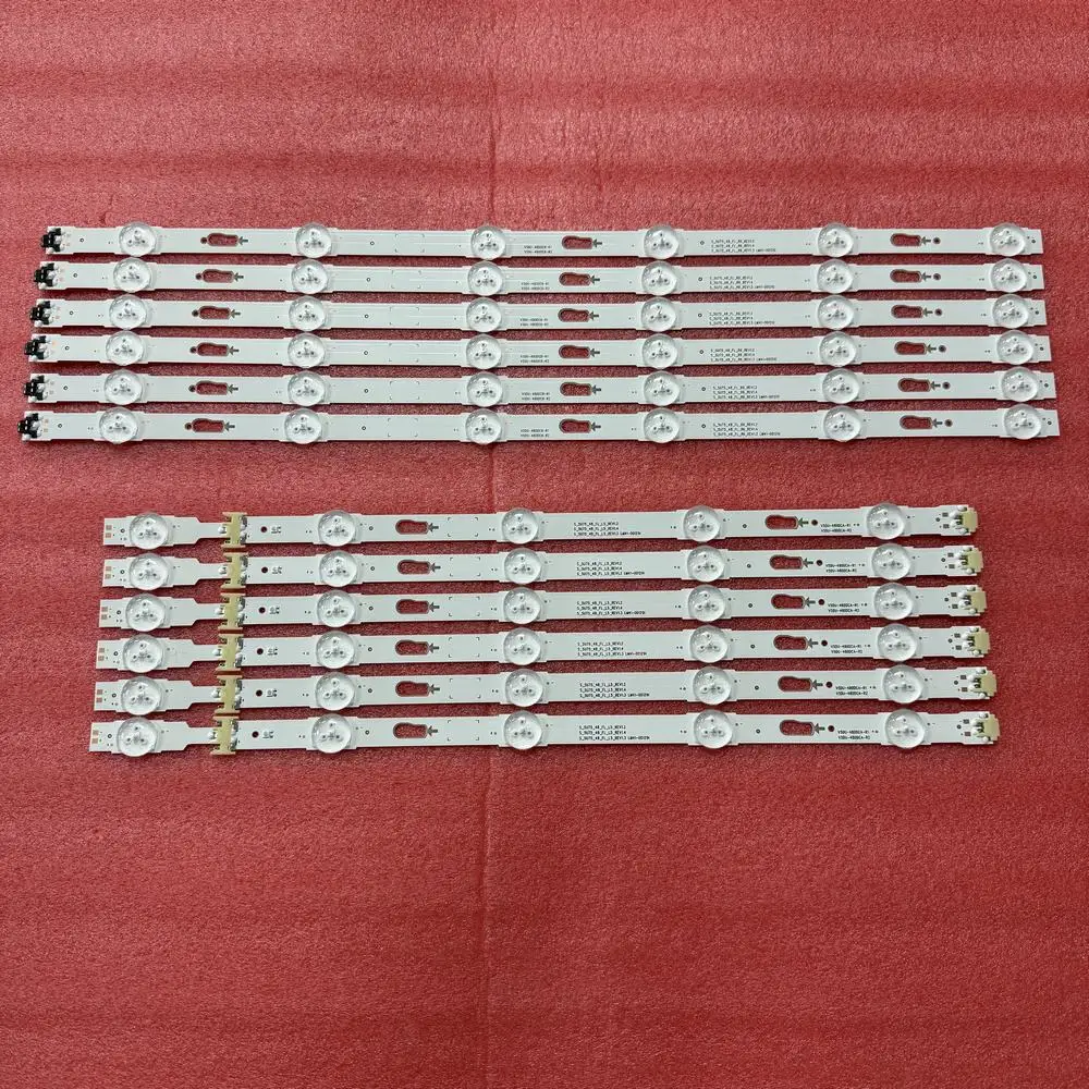 12 قطعة LED شريط إضاءة خلفي لسامسونج UE48JU6000W UE48JU6450 UE48JU6600 UE48JU6770 V5DU-480DCA-R1 480DCB LM41-00121H 00121G