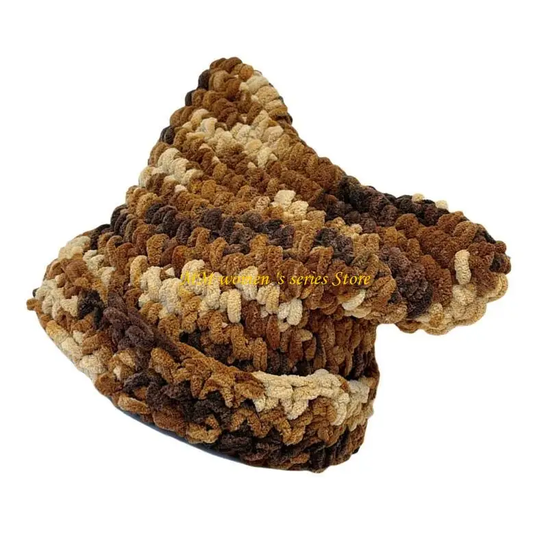 Q39C Trendy Hat Pullover Cosplay Hat Kitten Ear Hat Warm Hat Skull Caps 2000s