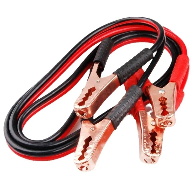 New Car Battery Jump Cable Booster 2M 500AMP Cable Emergency Jump Starter Leads for Van SUV Double-ended with Clamps Clips