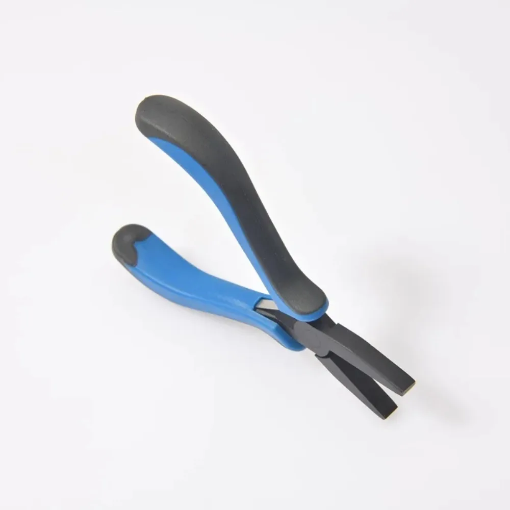 1PC Flat Nose Pliers Spring‑Loaded Non‑slip Rubber Grip Flat‑Mouth Plier for Jewelry Wire‑Wrapping Beading Fishing Hook Work