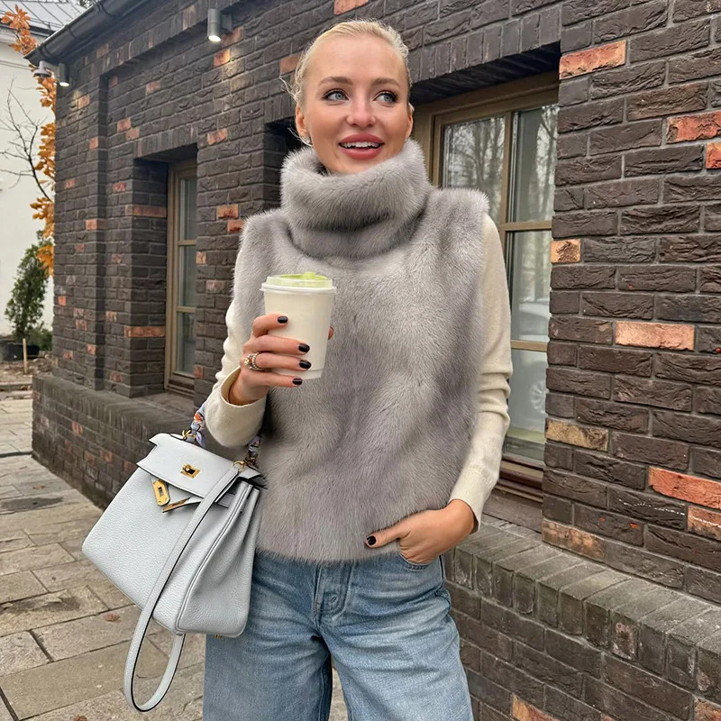 Y25TP409 Sle Women's High Collar Warmth Non-Sved Button-Up Coat Autumn Winter Faion Ladies Thiened Polyester Jaet