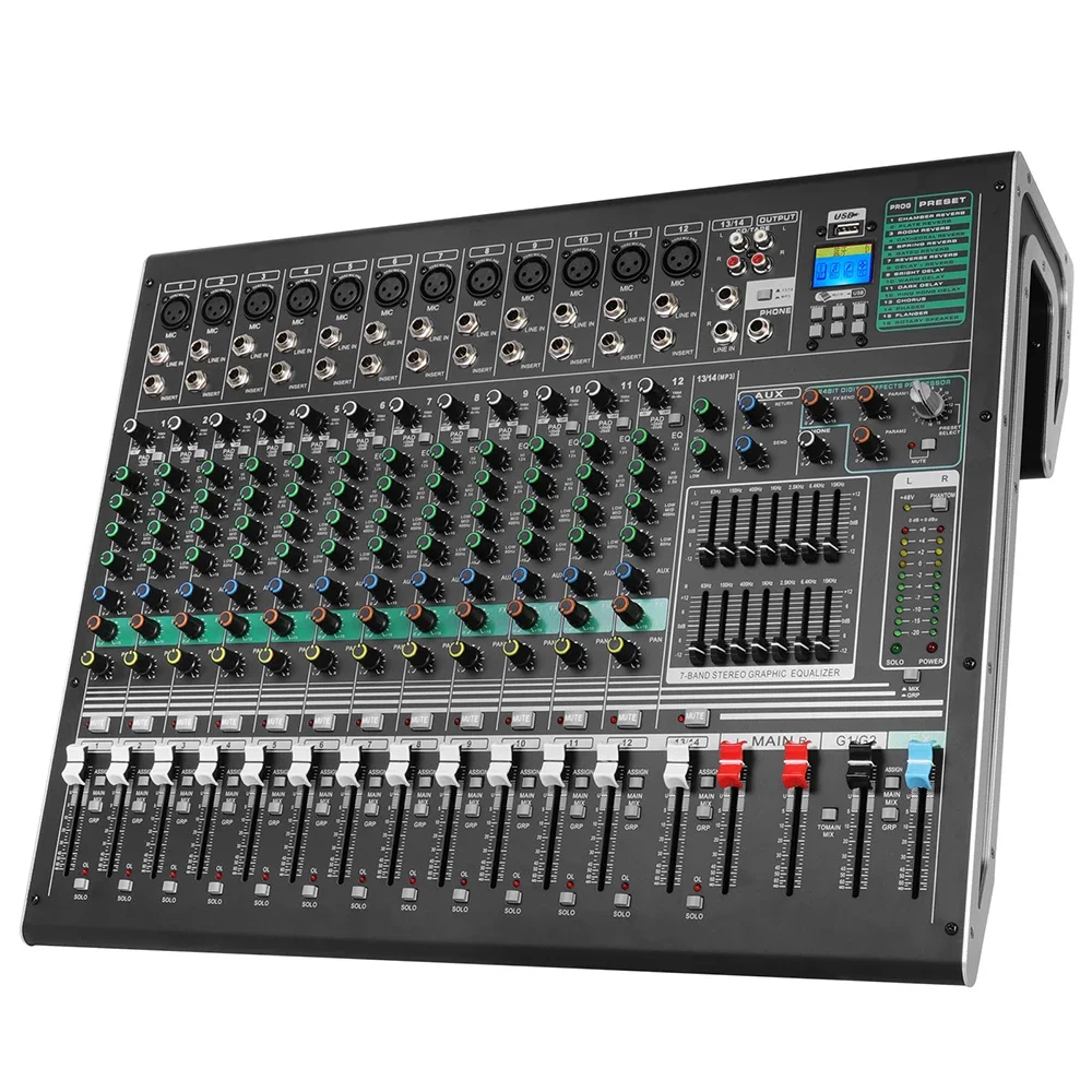 Imagem -05 - Biner-efeitos Digitais Console de Mistura para Palco Mixer de Áudio Profissional Venda Quente Embutido Casamento Dx12c 16 Tipos