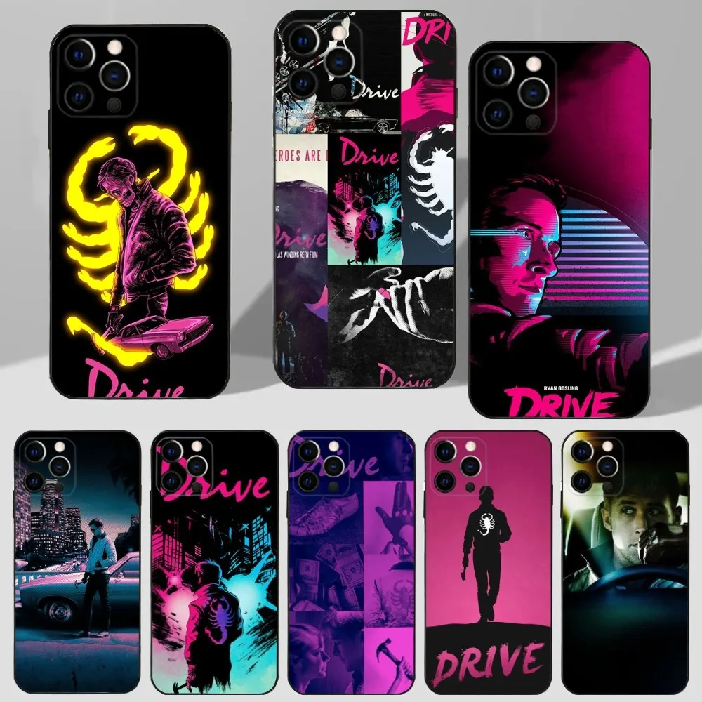 Drive R-Ryans G-Gosling Phone Case For iPhone 16,15,14,13,12,11 Plus,Pro Max,XS,X,XR,SE,Mini,8,7 Soft Silicone Black Cover