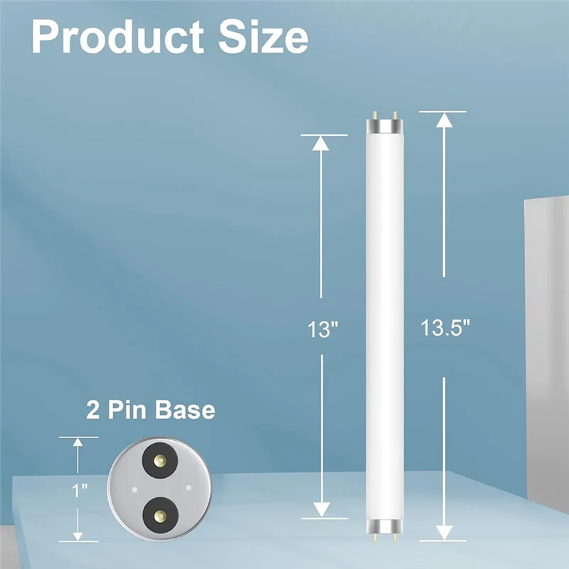 B58B-10 وات 13 بوصة FSL BL T8 F10W 6 عبوات بديلة لصاعق الحشرات 20 وات، لمبة إضاءة لـ Spectek، Liba