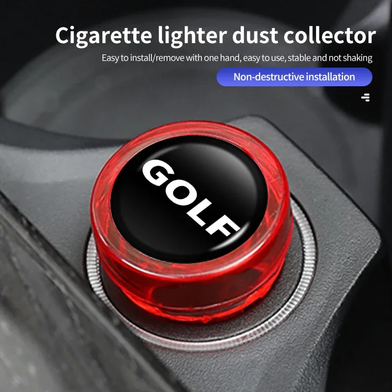 Car Cigarette Lighter Dust Collector Cap Decoration Socket Plug For Volkswagen GOLF 4 5 6 7 MK4 MK5 MK6 MK7 MK1 mk2 2016 2017