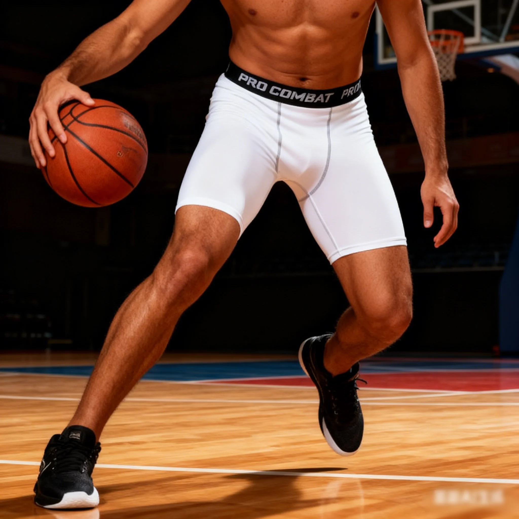 

Men's Compression Leggings Sports male Base Layer Running Workout Basketball Athletic Gym Tights Pants