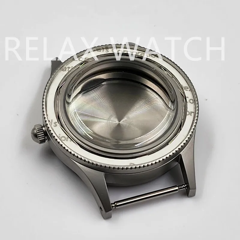 Cassa dell'orologio sabbiata in acciaio inossidabile da 40MM, vetro a cupola originale Vintage adatto al movimento automatico NH35 NH36