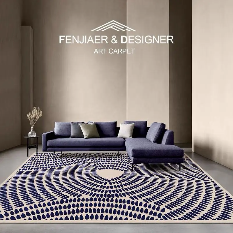 Blue Dots Soft Fluffy Carpet Room Decoration Living Room Coffee Tables Mats Modern Large Bedroom Rug Non-slip Washable Play Mats