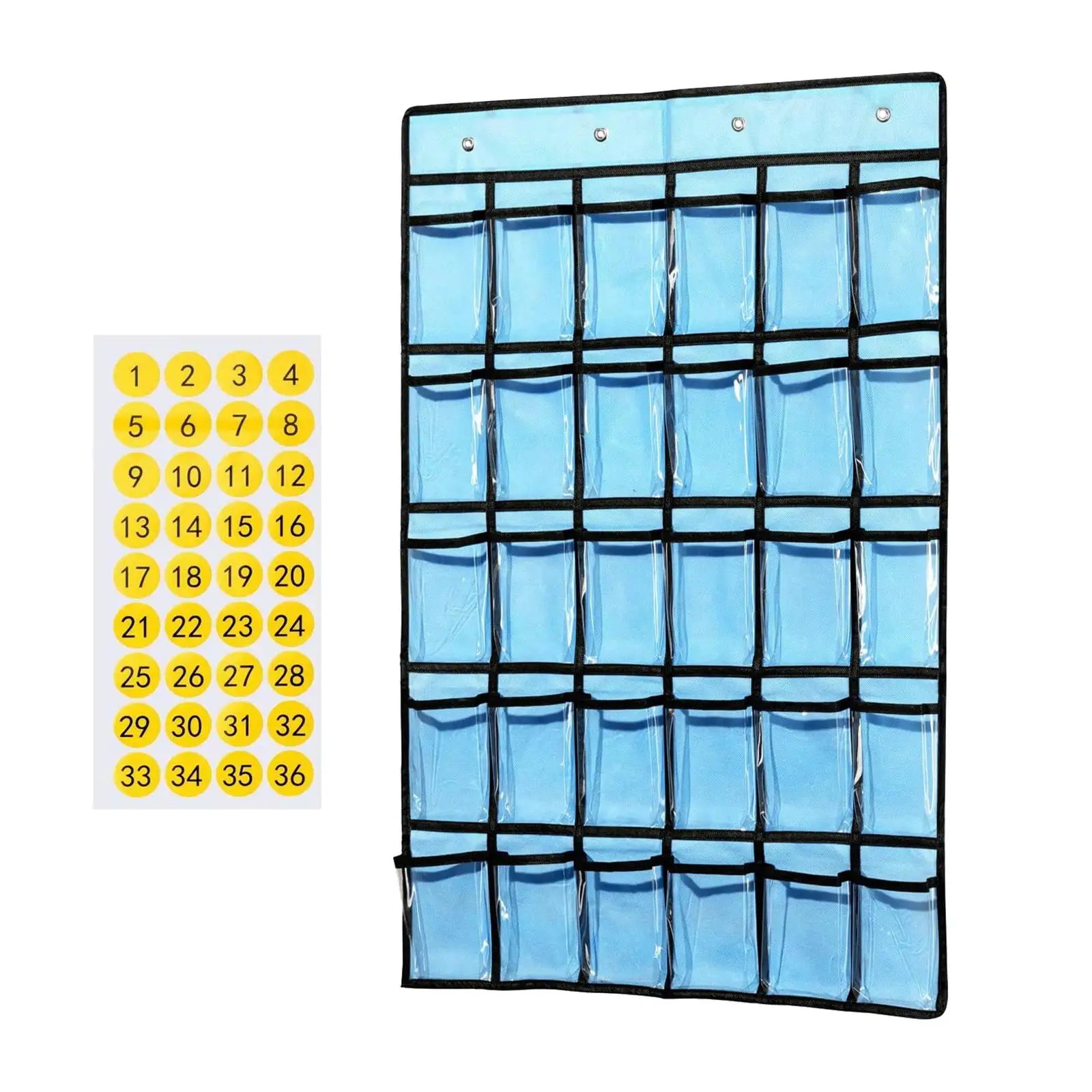 Classroom Pocket Chart Multifunctional for Cellphones Hanging Organizer