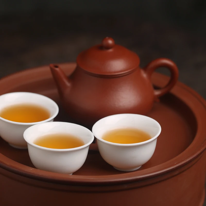 

Традиционная чайная чашка Chaoshan Gongfu, небольшая керамическая чашка с обратным отверстием, обжиг при высокой температуре, неглазурованная, белая