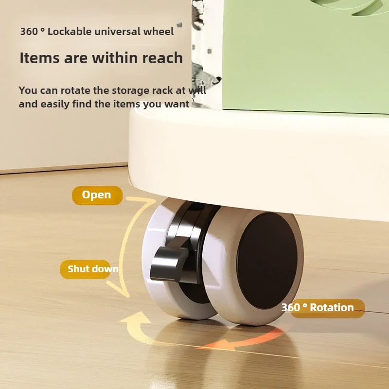 Scaffale girevole per bambini Pavimento Semplice provincia Spazio Organizzatore di libri Mobili da soggiorno semplici Piccola libreria per studenti