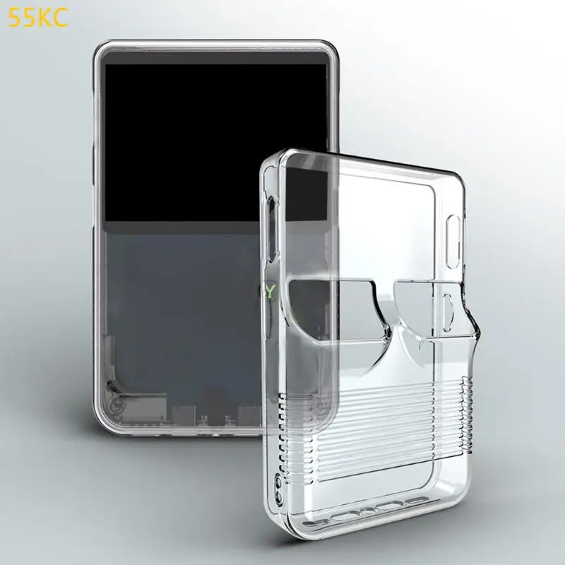 Penutup TPU Transparan 55kc Meningkatkan Case Guard Shockproof Guard untuk Perangkat Gaming R36S