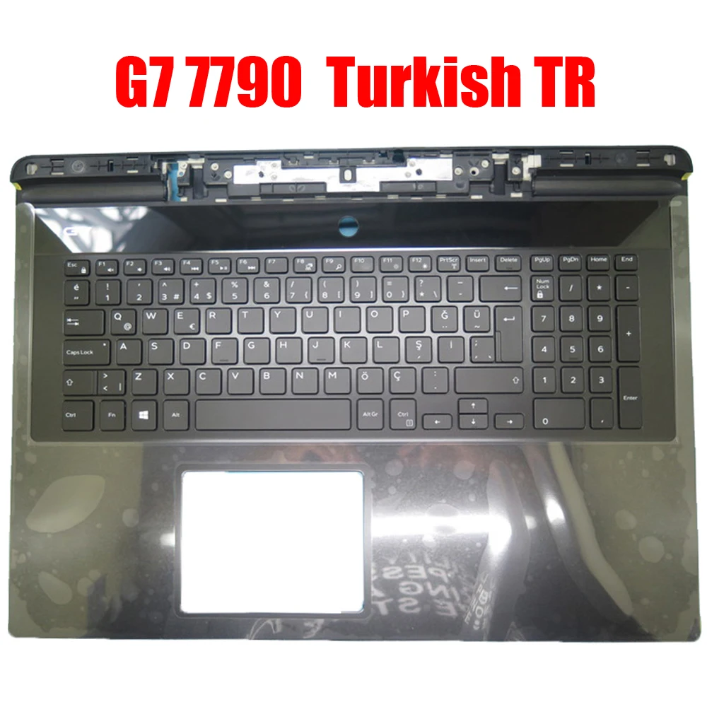 

Turkish Laptop Palmrest For DELL G7 17 7790 06WFHN 6WFHN 00YW0N 0YW0N 0C4GNW C4GNW 0Y7KWV Y7KWV 0Y8M6R Black Upper Case New