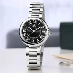 Carnival High-end Series I&W Brand Luxury Quartz Watch for Women High Quality Sapphire Glass Steel Bracelet Women's Watches