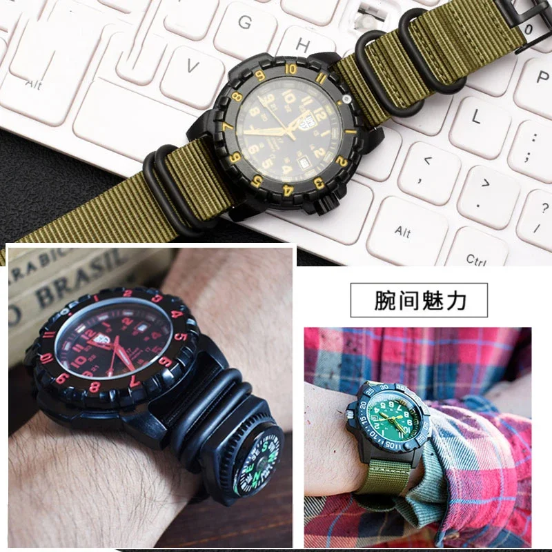 Nylon watch strap 22mm 23mm watch band waterproof sport for luminox watchbands nato strap fashion bracelet bracelet for men