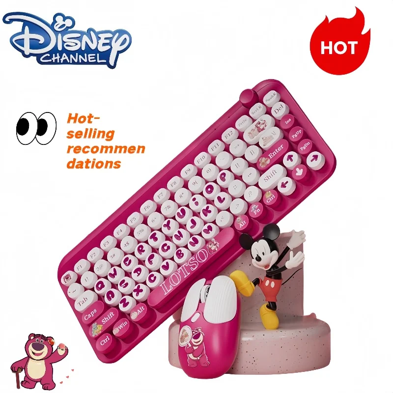 

Disney Mickey Keyboard and Mouse Set Bluetooth Wireless for Laptop and Desktop, Office and Gaming, Rechargeable Birthday Gift