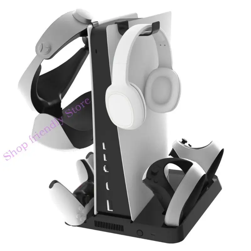 

594A Universal Vertical Cooling Fan Stand Gamepad Charging Station Controller Accessories Gamepad Holder For