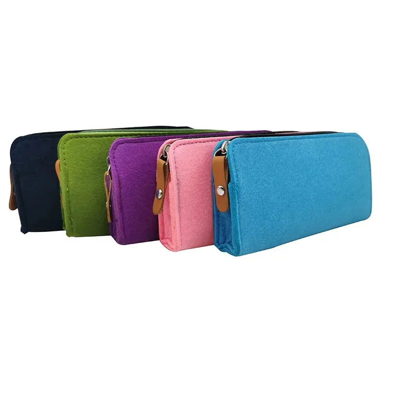 Pencil case Student stationery Felt pencil case bag pen bag zero wallet makeup bag Length 19.5cm/7.67inch Office storage