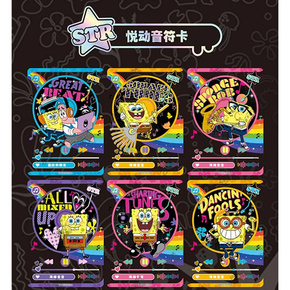 KAYOU SpongeBob SquarePants Card Fun Time Special Package Popular Anime Characters Anniversary Colorful Card Kid Birthday Gift