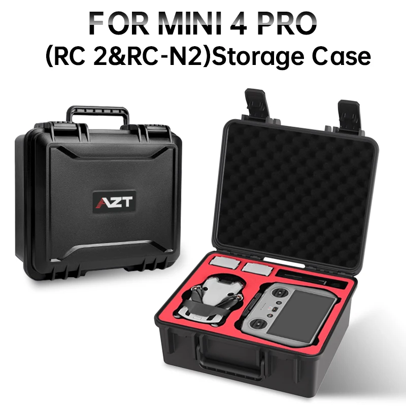 Hard Shell Storage Case for DJI Mini 4 Pro Waterproof Portable Handbag Explosion-proof Suitcase for DJI RC 2/RC-N2