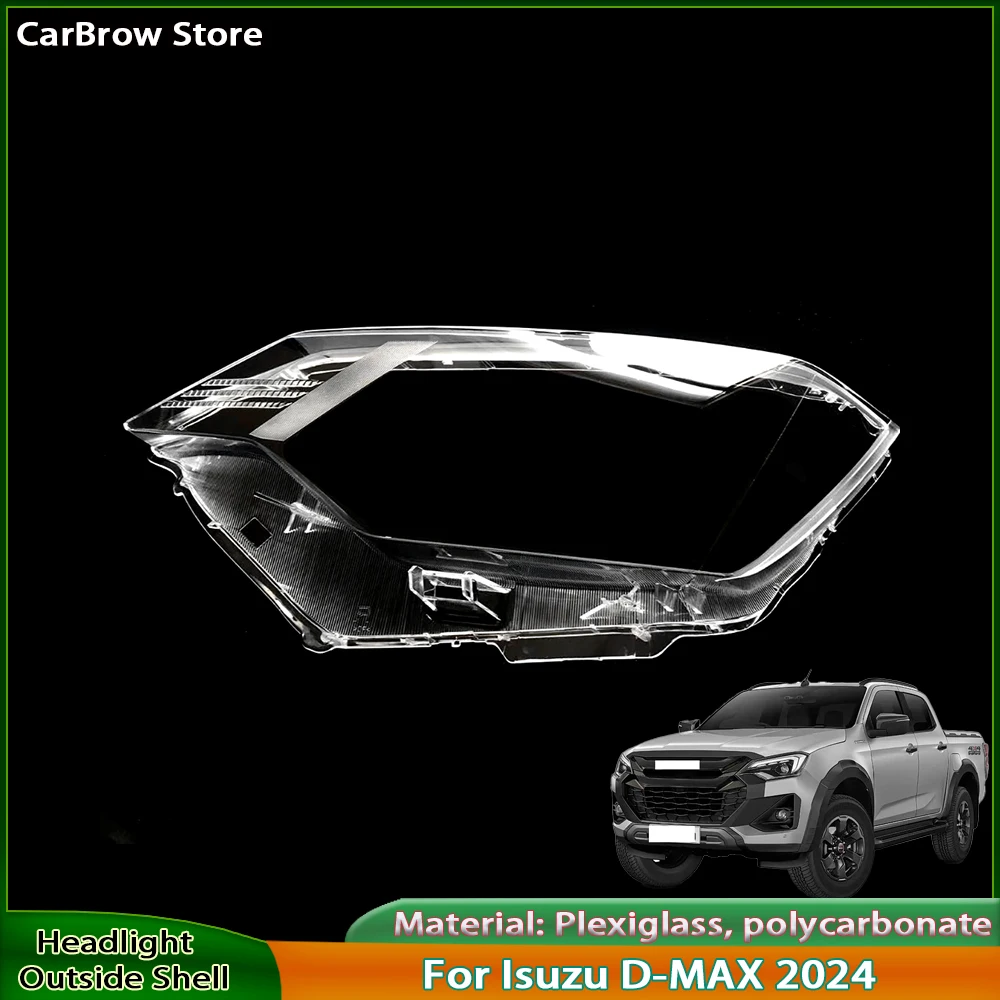 

Корпус отражателя автомобильной фары для Isuzu D-MAX 2024 2025, крышка объектива фары, защитный чехол в сборе переднего света