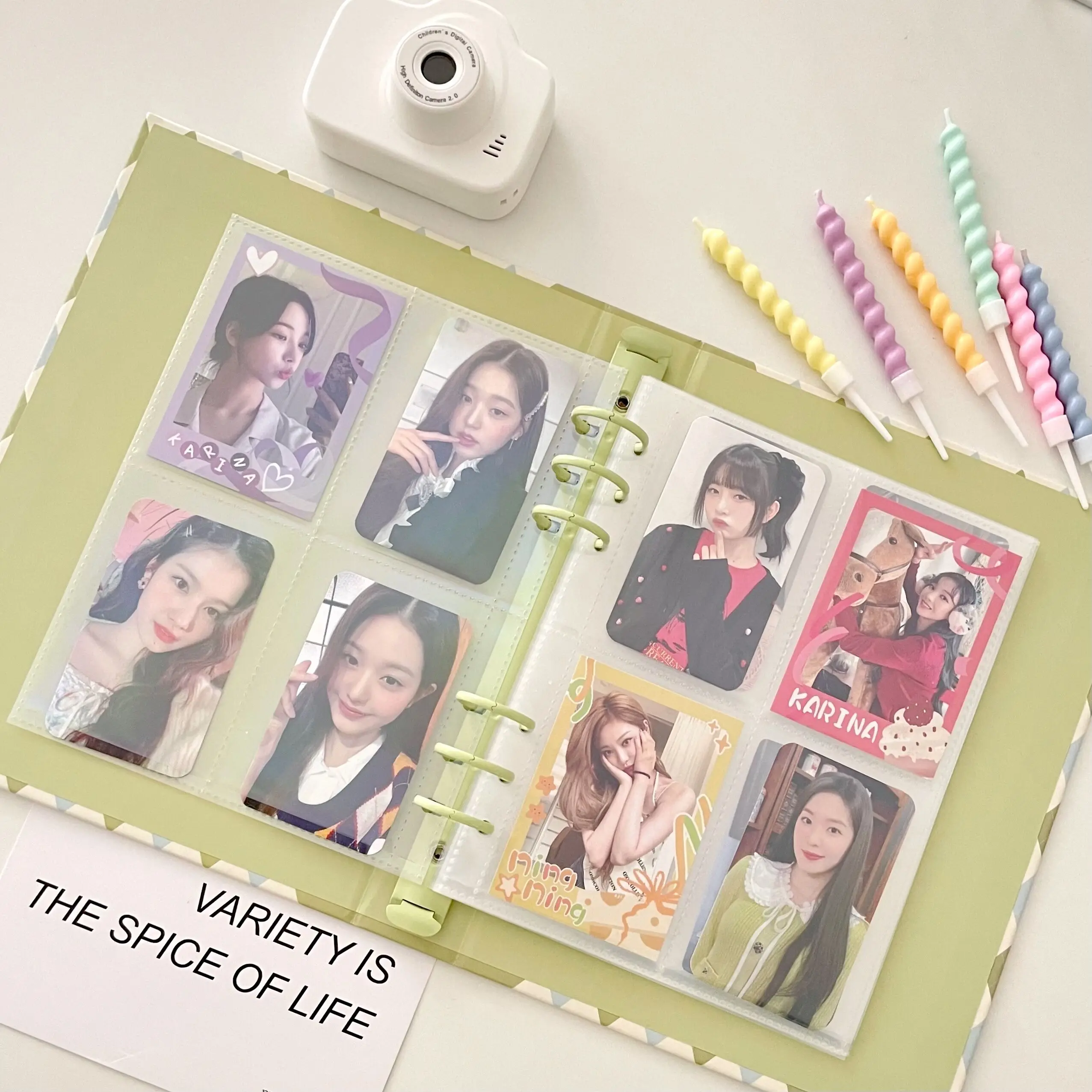 MINKYS Original Design Neue Farbe Raute A5 Kpop Photocard Binder Sammeln Buch Idol Foto Karte Halter Photocards Album – Detail 5