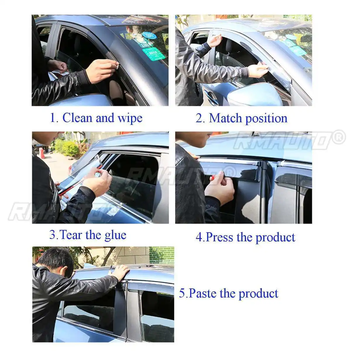 Defletores de vento para janela de carro, 4 unidades, coloridos para Nissan Navara D22 1997 1998 1999 2000 2001 2002 2003 2004 2005 2006 -2015