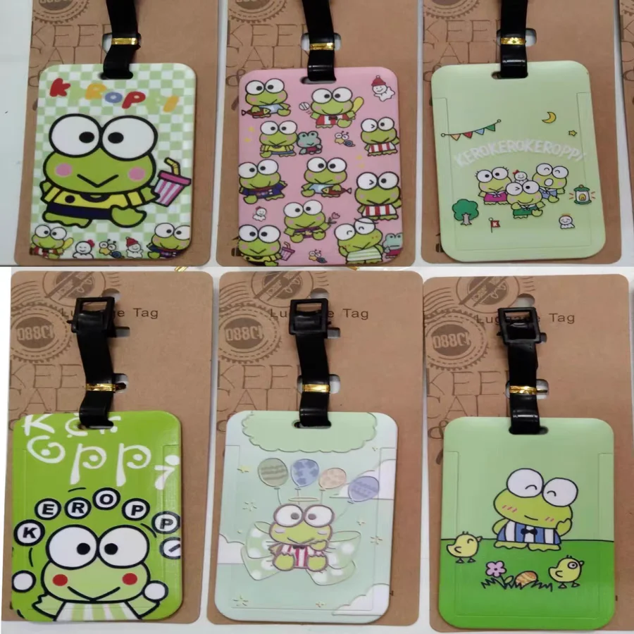 Miniso KEROKERO KEROPPI ABS Luggage Tags Cartoon Suitcase Tag Travel Accessories Bag Holder Label Birthday Gift