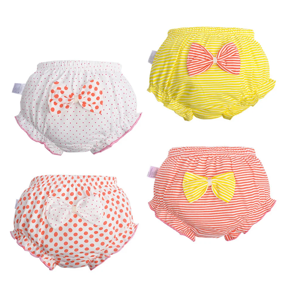 Baby Girl 100%Cotton Panties Kids Infant Newborn Fashion Bow Underpants Wear Outside Shorts For Children Soft Briefs