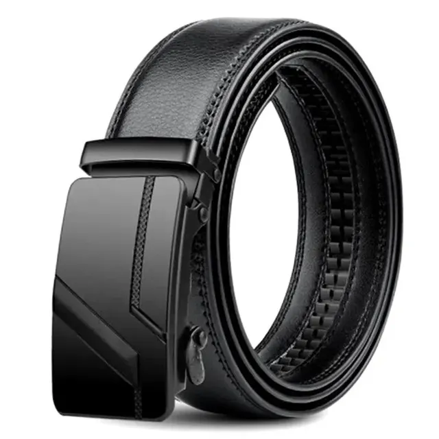 Fashion Business Men'S Belt Genuine Luxury Brand Belt Metal Buckle Belt High-Quality PU Leather Soft Belt With Cargo Pants Jeans 5 Men's Business PU Leather Belt with Metal Buckle – Soft 3.5cm Strap, 120cm, Four Buckle Styles – view 5