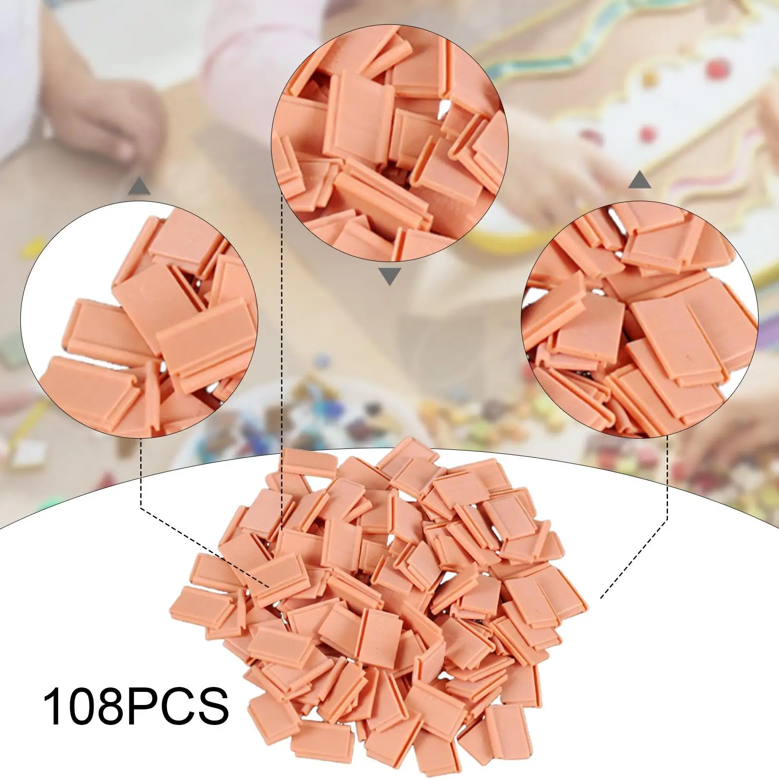 108-delige miniatuur dakpannen baksteen tegels doe-het-zelf benodigdheden poppenhuizen simulatie rekwisieten veelzijdige montage micro landschap decor