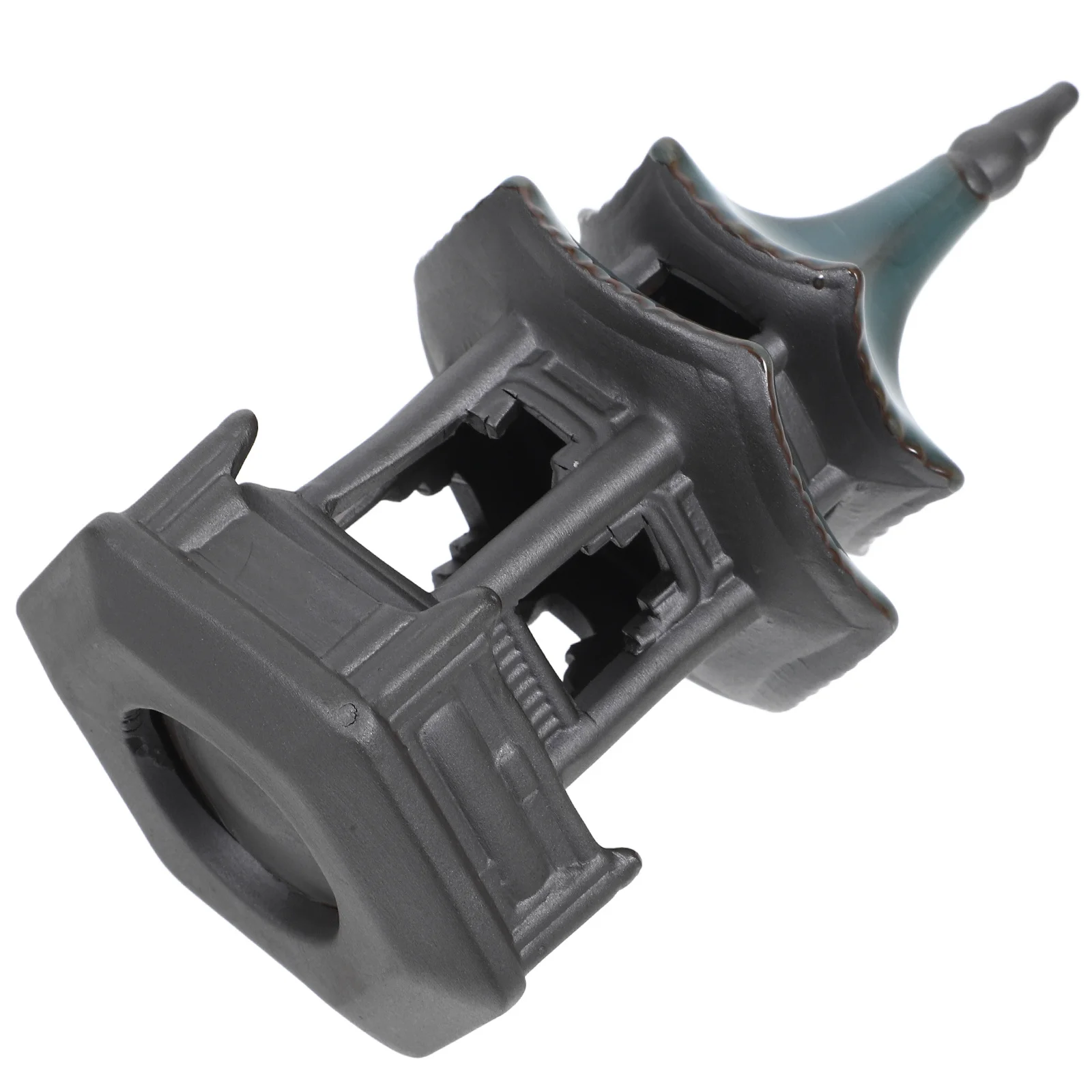 

Miniature Six-Sided Pavilion Shaped Ceramic Incense Burner Desktop Censer Cone Incense Holder Home Office Aroma Decor