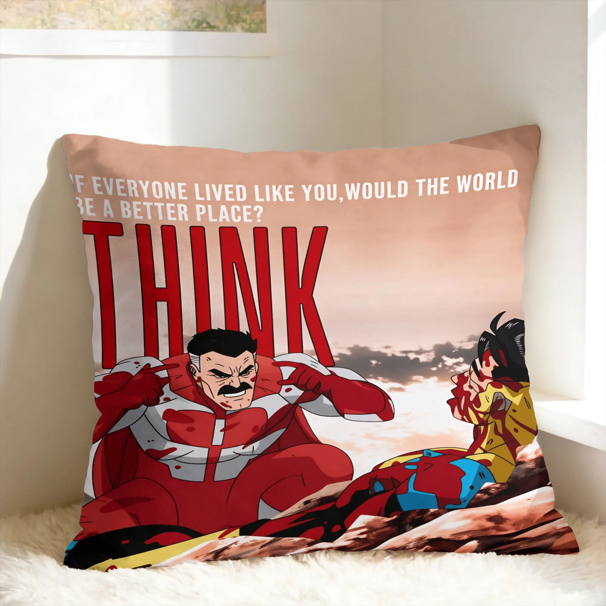 Comic I-Invincible Hero Pillow Case  Fashion Pillow Cover Soft Pillowcases For Office Car Home Decor