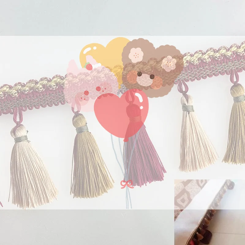European-Style Curtain Tassels And Lace Decorative Materials For Clothing - Coffee And Dark Green Tassels Multiple Colors