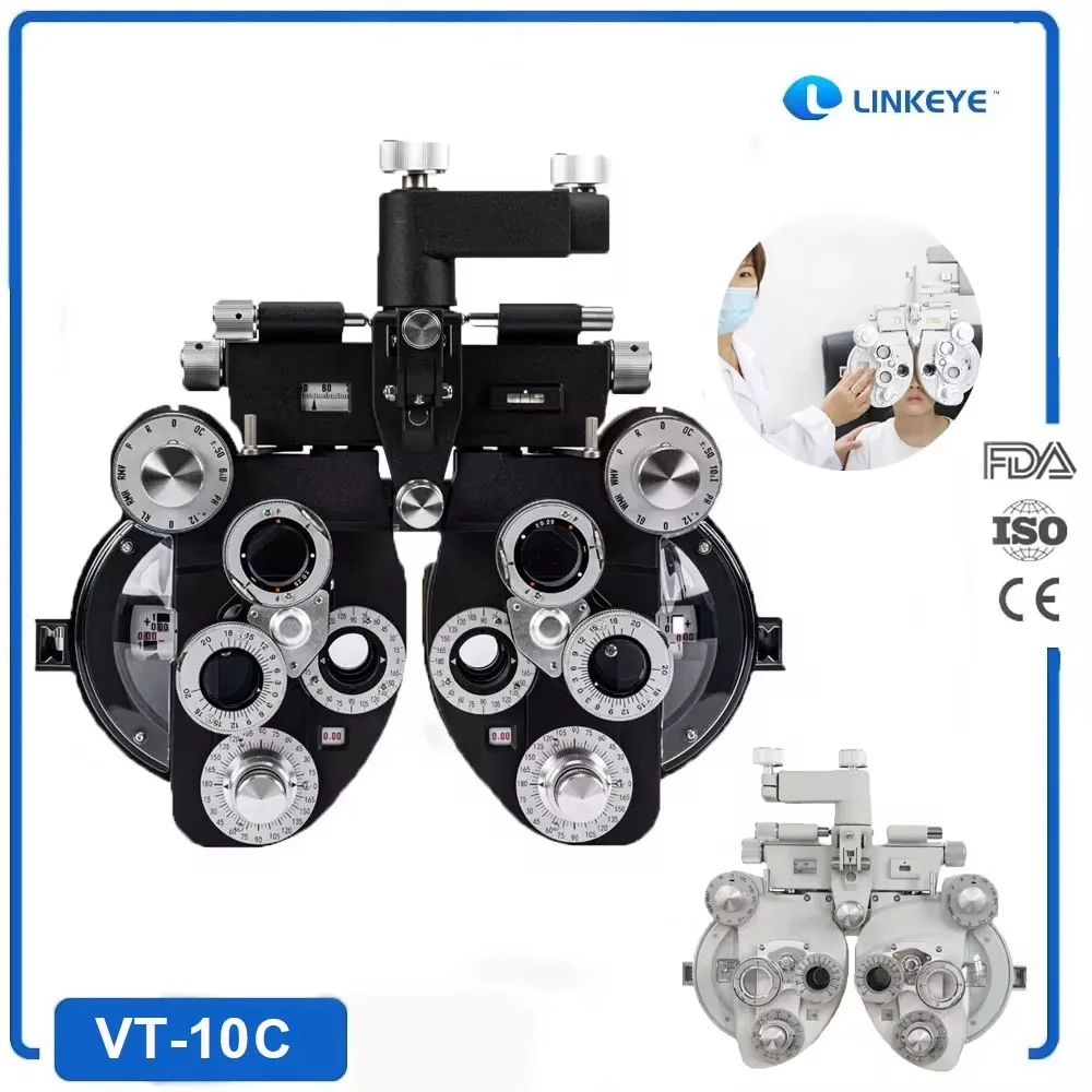 

LINKEYE Optics Instruments Auto Phoropter Ophthalmic Manual Eye Tester View Test Minus Cylinder Lenses ML-400