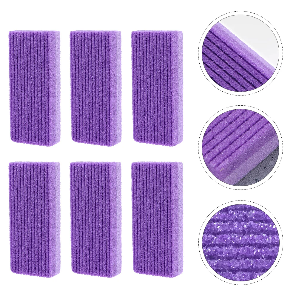

6pcs Pedicure Pumice Callus Remover Dead Skin Exfoliating Tool Grinding Foot Stone For Men Durable Pu Material Rough Surface