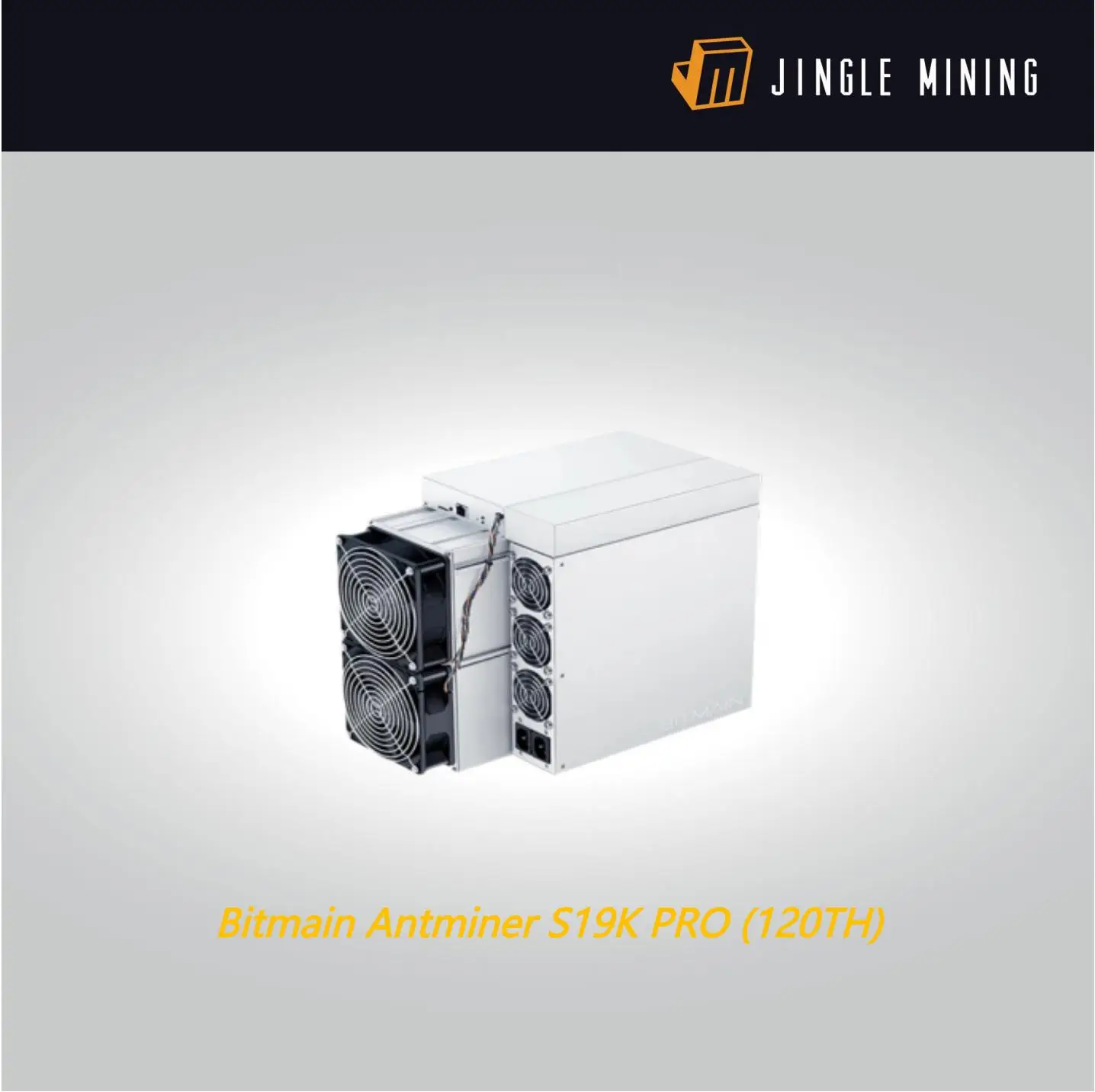 Jingle Mining Bitmain Antminer S19K PRO (120TH) SHA256 | BTC/BCH/BSV RJ45 Ethernet 10/100M