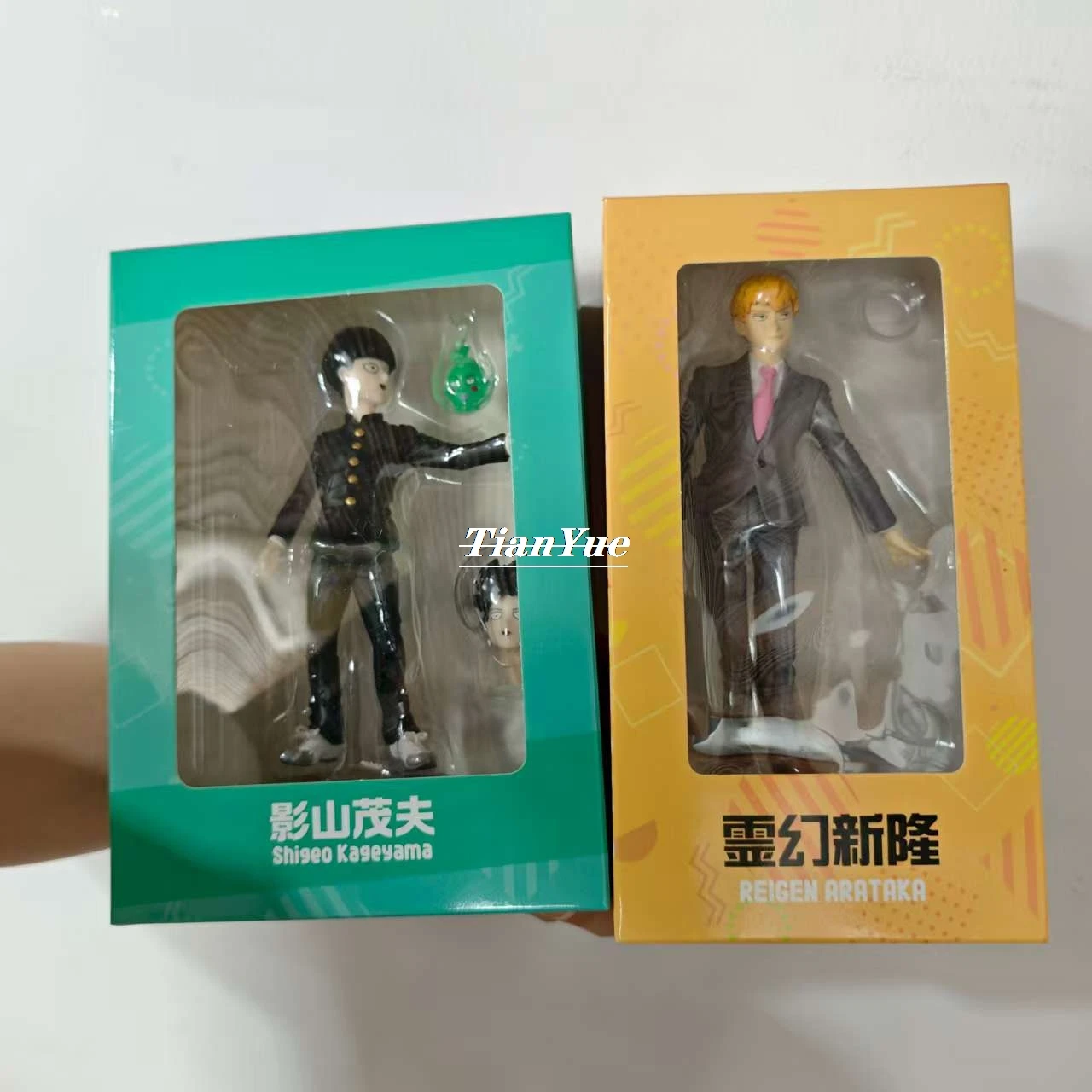 أنيمي الغوغاء النفسي 100 Shigeo Kageyama Arataka Reigen عمل نموذج لجسم لعبة 16 سنتيمتر
